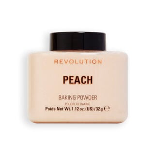 peach baking powder lid on