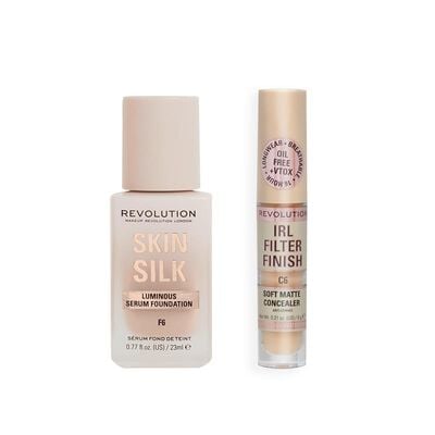 Revolution Skin Silk Foundation & IRL Concealer Duo